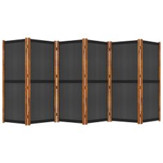 Vidaxl Paravan 6-delni črn 420x180 cm