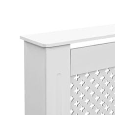 Vidaxl Pokrov za radiatorje 2 kosa bel 112x19x81,5 cm mediapan