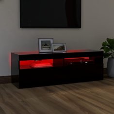 Vidaxl TV omarica z LED lučkami črna 120x35x40 cm