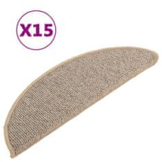 Vidaxl Preproge za stopnice 15 kosov rjave 56x17x3 cm