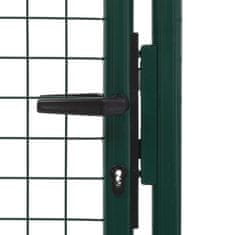 Vidaxl Vrata za ograjo iz jekla 100x175 cm zelena