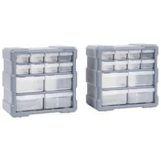 Vidaxl Organizatorji z 12 predali 2 kosa 26,5x16x26 cm