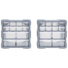 Vidaxl Organizatorji z 12 predali 2 kosa 26,5x16x26 cm