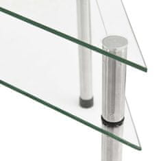Vidaxl Kuhinjska polica prozorna 49,5x35x19 cm kaljeno steklo