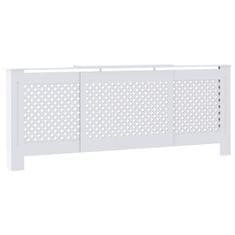 Vidaxl Pokrov za radiator MDF bel 205 cm