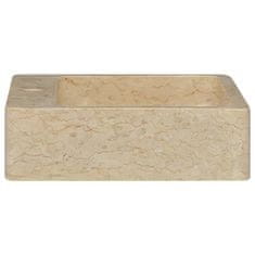 Vidaxl Umivalnik krem 40x40x12 cm marmor