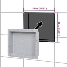 Vidaxl Niša za tuš kabino mat siva 41x51x10 cm