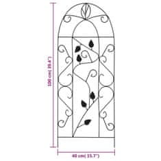 Vidaxl Stojala za rastline vzpenjavke 3 kosi črna 40x100 cm železo