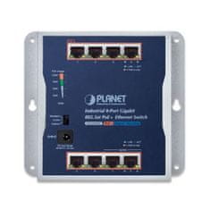 Planet industrijsko plosko stikalo 8x 1Gb, 8x PoE 30/120W, 48-56V, IP30, -20/60 stopinj, brez ventilatorja