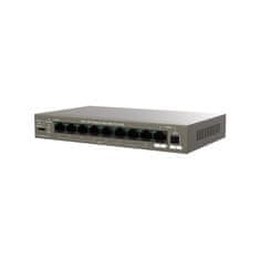 Tenda TEG1110PF-8-102W PoE AT stikalo 8xPoE 802.3af/at + Uplink RJ45 + SFP vrata, 92W, PoE+, brez ventilatorja