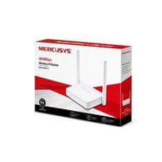 Mercusys Brezžični usmerjevalnik N 300Mbps, 1 10/100M WAN + 2 10/100M LAN, 2x antena