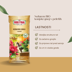 Substral Naturen BIO konjski gnoj v peletih, 20 kg + DARILO