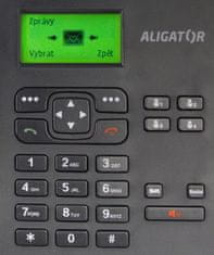 Aligator T100 Namizni telefon za kartico sim Black