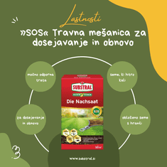 Substral »SOS« Travna mešanica za dosejavanje in obnovo, 400 g + DARILO