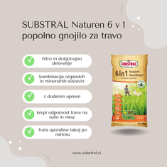 Substral Naturen 6 v 1 popolno gnojilo za travo, 10 kg