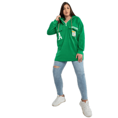 RELEVANCE Ženski pulover s kapuco velike velikosti ABELA zelene barve RV-BL-8258.34_394381 Univerzalni