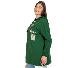 RELEVANCE Ženski pulover z žepi plus size ABELA temno zelene barve RV-BL-8258.34_394355 Univerzalni
