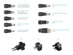 Avacom QuickTIP 45W - univerzalni adapter za prenosne računalnike + 9 priključkov