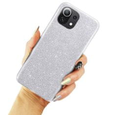 Nexeri XIAOMI MI 11 LITE Brocade Glitter srebrno ohišje