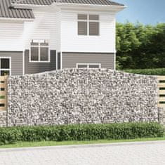 Vidaxl Obokane gabion košare 10 kos 400x50x160/180cm pocinkano železo