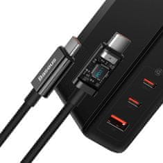 BASEUS CCGP100201 GaN5 Pro hitri polnilec USB + 2xUSB-C 140W črn