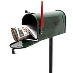 Ameriški poštni nabiralnik s stojalom, zelen