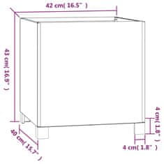 Vidaxl Cvetlično korito z nogami 2 kosa zarjavelo 42x40x43 cm jeklo