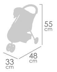 DeCuevas 90251 športni voziček za lutke GALA 2023, trikolesni, 55 cm