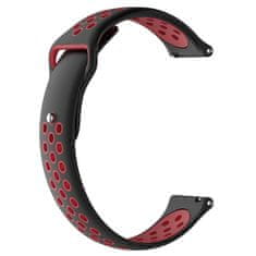 BStrap Silicone Sport pašček za Huawei Watch GT3 42mm, black/red