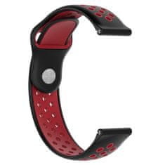 BStrap Silicone Sport pašček za Huawei Watch GT3 42mm, black/red