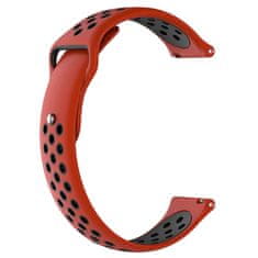 BStrap Silicone Sport pašček za Garmin Venu 2 Plus, red/black