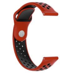 BStrap Silicone Sport pašček za Garmin Venu 2 Plus, red/black