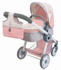 DeCuevas 80586 Zložljiv voziček za lutke 3 v 1 s torbo FUNNY 2023 - 70 cm