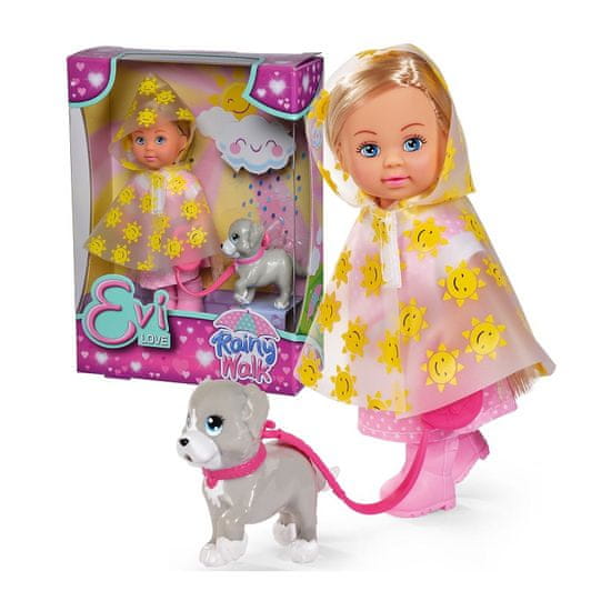 Simba SIMBA Evi Doll Sprehod v dežju s psičko