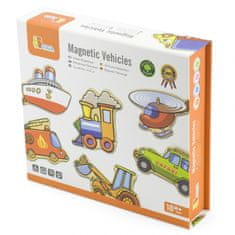 Viga Toys VIGA Komplet lesenih magnetov za vozila