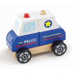 Viga Toys Viga Leseni policijski avto za najmlajše otroke