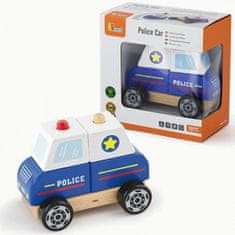 Viga Toys Viga Leseni policijski avto za najmlajše otroke