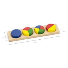 Viga Toys Lesena sestavljanka Matematične delitve 11 kosov Montessori