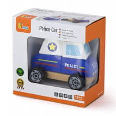 Viga Toys Viga Leseni policijski avto za najmlajše otroke