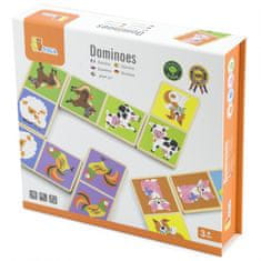 Viga Toys Lesena kmetija Domino igra 28 kosov Montessori