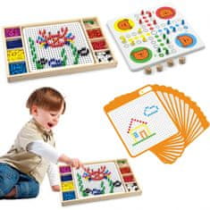 Viga Toys Lesena kitajska sestavljanka 2 v 1 Moziaka Toys Montessori