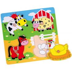 Viga Toys Lesena sestavljanka Kmetija Puzzle Presenečenje Viga Toys