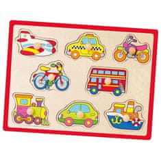 Viga Toys Lesene sestavljanke Puzzle Vozila Viga Toys