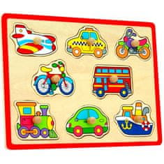 Viga Toys Lesene sestavljanke Puzzle Vozila Viga Toys