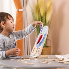 Viga Toys VIGA Lesena ura Učenje Montessori Časovna ura