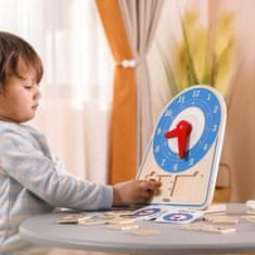 Viga Toys VIGA Lesena ura Učenje Montessori Časovna ura
