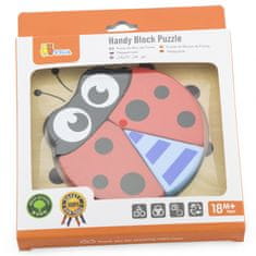 Viga Toys VIGA Otrokova prva lesena sestavljanka Ladybug