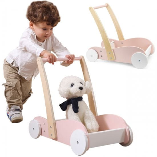 Viga Toys VIGA PolarB Leseni voziček 2v1 Pushchair