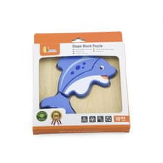 Viga Toys VIGA Otrokova prva lesena sestavljanka Delfin