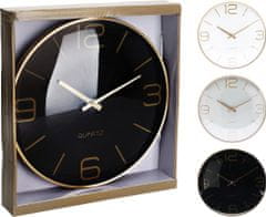 SEGNALE Stenska ura z zlatimi številkami 30 cm črna KO-837362070cern